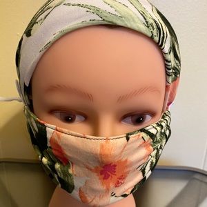 Leafy Spring Head-Wrap Face Mask
